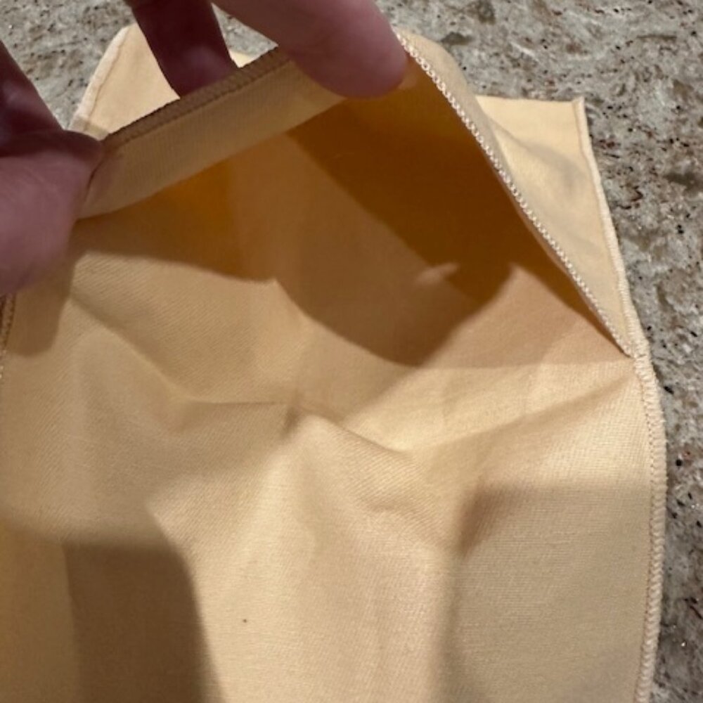 Louis Vuitton 6” By 4 3/4”  Envelope Dust Bag W/Logo & Fold Over-Flap - Picture 4 of 6